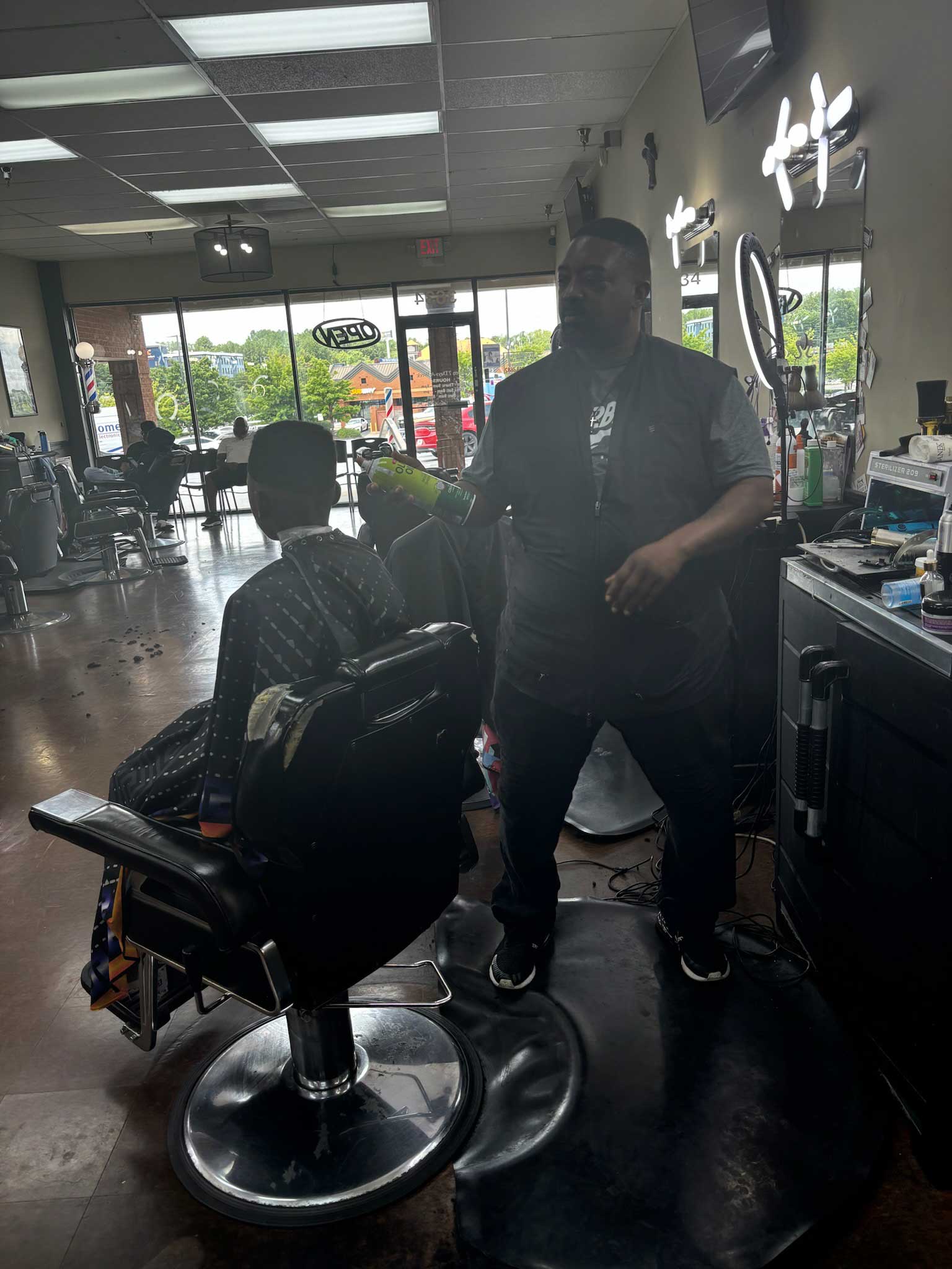 Judge the barber at Browns Barber Lounge donated haircuts for our young men.